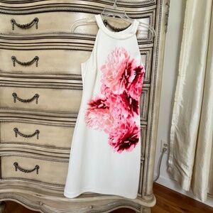 Guess Bare Shoulder Floral Sheath Dress